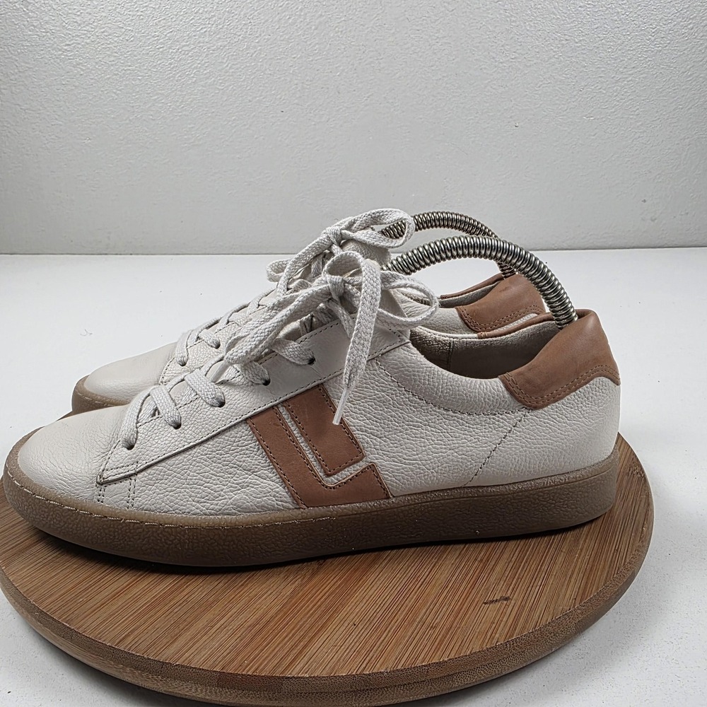 Paul Green Super Soft Shoes Womens Size 9.5 White Leather Low Top Sneakers 44126